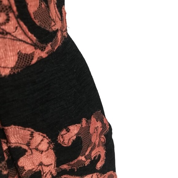 Yoana Baraschi Lace Applique Sleeveless Notch Neck Cocktail Dress Size 4 Party - Picture 4 of 14